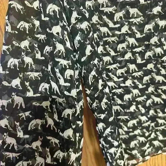 Zara women’s size S black cat print shirt blouse top - Picture 4 of 5